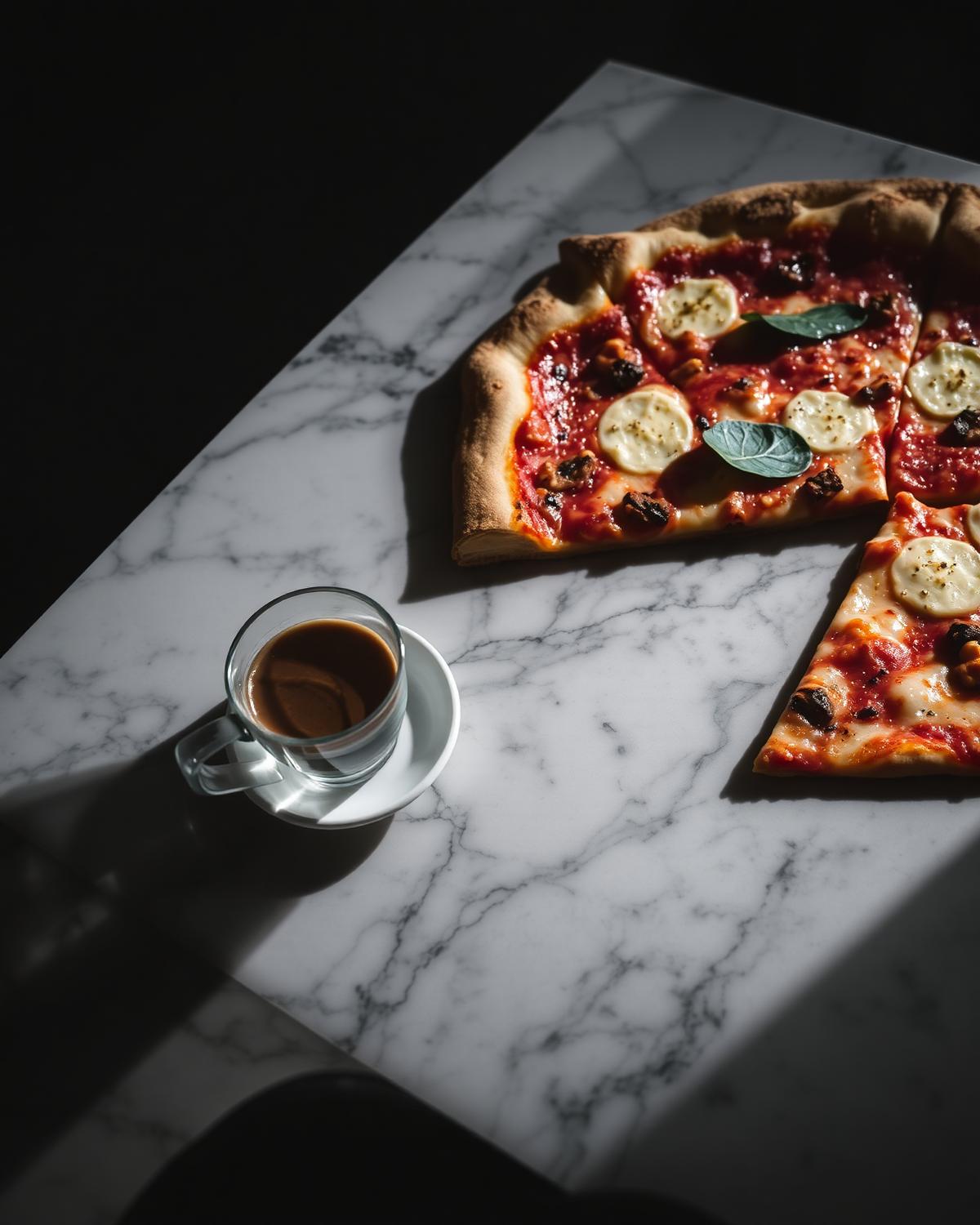 Pizza napoletana e caffè